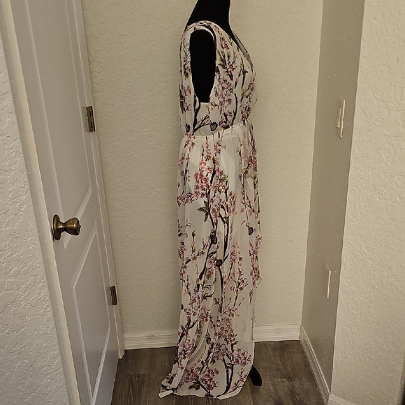 Floral Sleeveless Hi-Low Maxi Dress - Picture 5 of 17